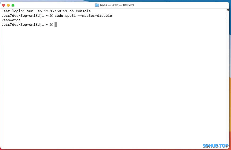 sudo spctl --master-disable
