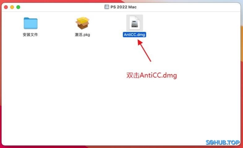 双击打开 AtiCC.dmg 文件